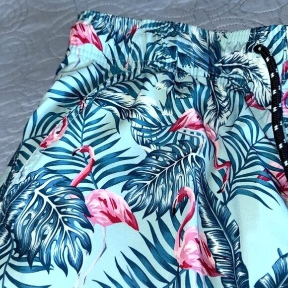 Surplus Mens Tropical Flamingo Swim Trunks - Picture 4 of 7